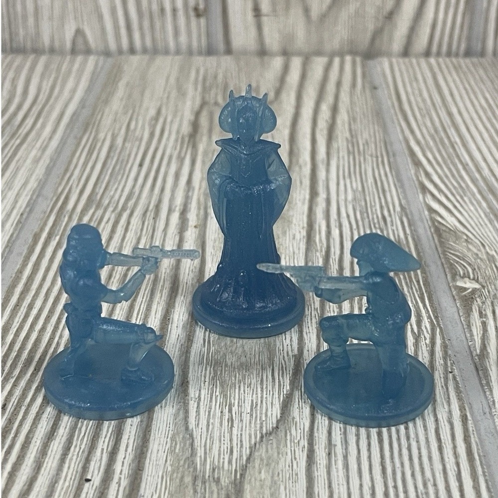 Star Wars Command Translucent Blue Figures Queen Amidala Stormtrooper Rebel Set